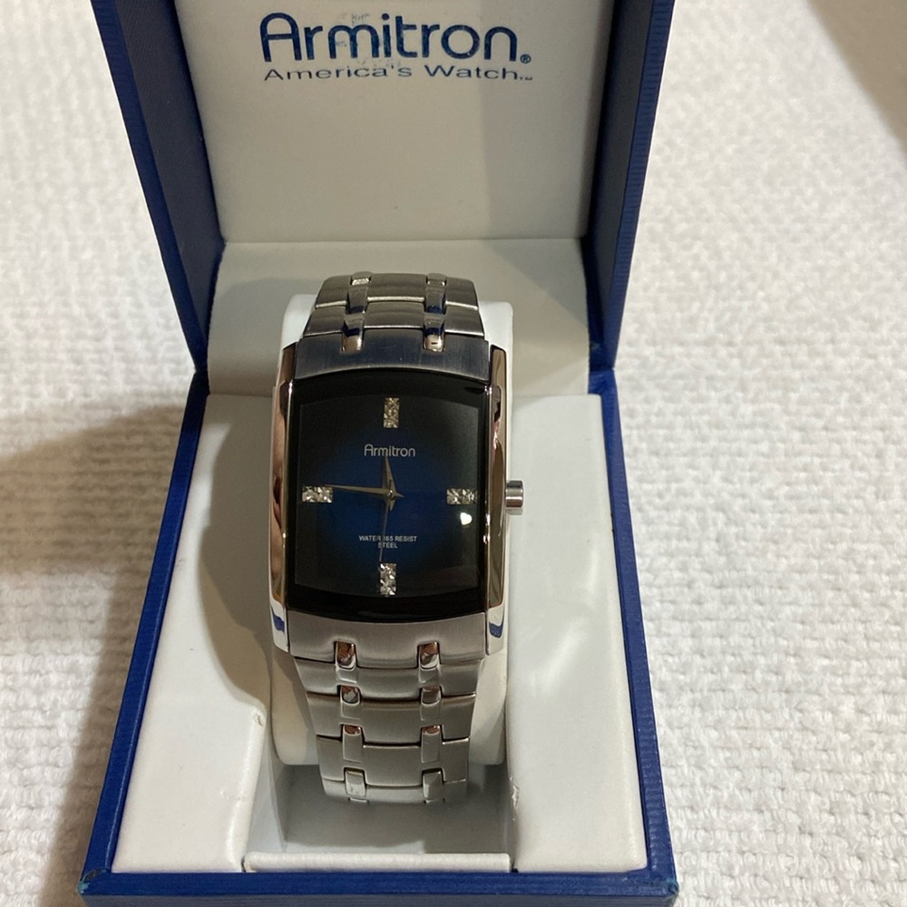 Armitron Men’s watch. Blue dial. NIB